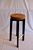 Custom swivel bar stool - ebonized ash and white oak with brass.