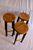 Custom swivel bar stool - ebonized ash and white oak with brass.