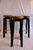 Custom swivel bar stool - ebonized ash and white oak with brass.