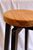 Custom swivel bar stool - ebonized ash and white oak with brass.